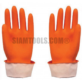 ถุงมือยาง รุ่นบางสีส้ม Starway- Size L ฮาร์ดแวร์