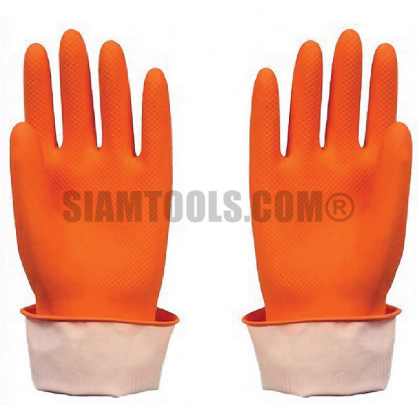 ถุงมือยาง รุ่นบางสีส้ม Starway- Size M ฮาร์ดแวร์