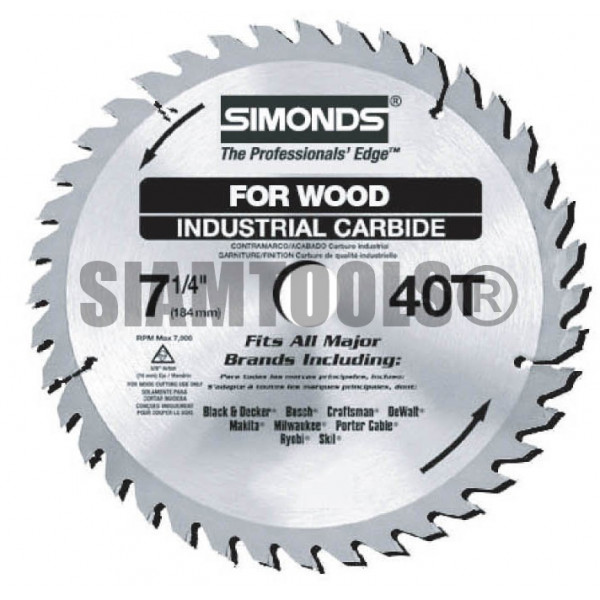 ใบเลื่อยวงเดือน-24" สำหรับ งานไม้ SiMonds ฮาร์ดแวร์