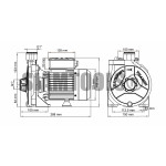 ปั๊มหอยโข่ง ใบพัดทองเหลือง ขดลวดทองแดง-TSM-100M-1HP(1"x1") เครื่องมือการเกษตร