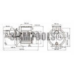 ปั๊มเจ็ท ใบพัดทองเหลือง ขดลวดทองแดง TSM-100JS-1HP(1"x1") เครื่องมือการเกษตร