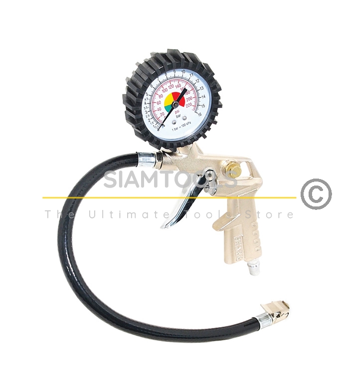 ปืนเติมลม พร้อมเกจ์วัดทรงปืน -SHARK-220ปอนด์