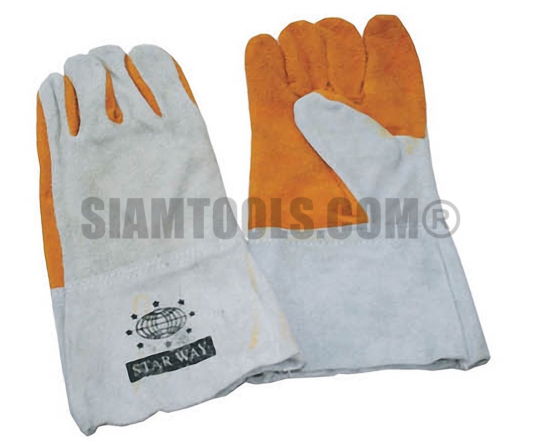 ถุงมือหนังขุยหนังขุยอย่างดี 2 สี Starway-12"