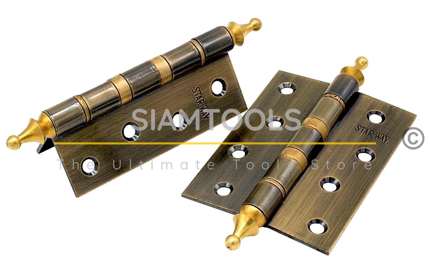 บานพับประตู หัวมงกุฎ A/B (3"X4")รุ่นแผง
