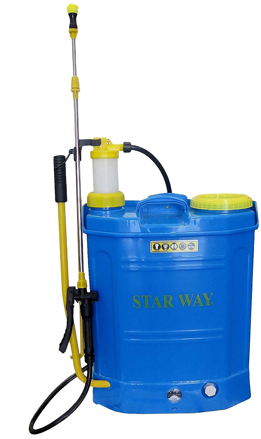 ถังพ่นยาสะพาย 2in1 ใช้แบตเตอร์รี่มือโยก (20L)