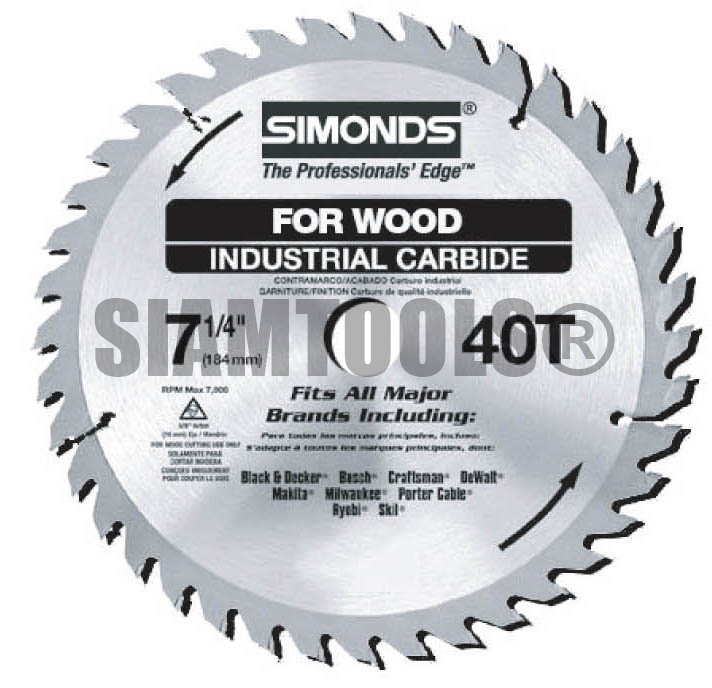 ใบเลื่อยวงเดือนสำหรับงานไม้ MAX-CUT SiMonds- 4" (110mm) X24T