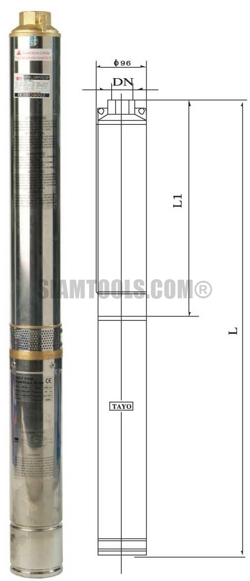 ปั๊มน้ำบาดาล TAYO 4STM4-24 (3HP)