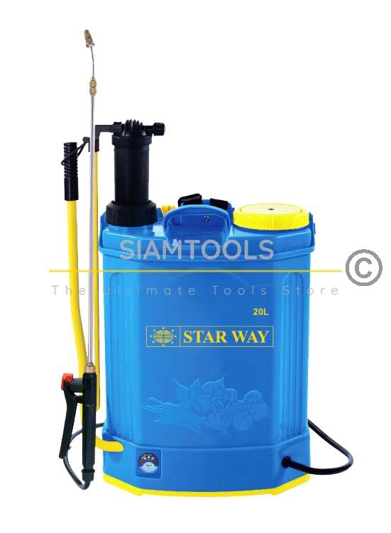 ถังพ่นยาสะพายหลัง ใช้แบตเตอร์รี่ และมือโยก-ST-20C-TD 2 in 1