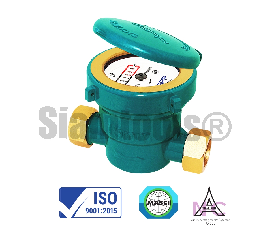 มิเตอร์น้ำ มาตรวัดน้ำ ทองเหลือง -MGA15 (1/2")