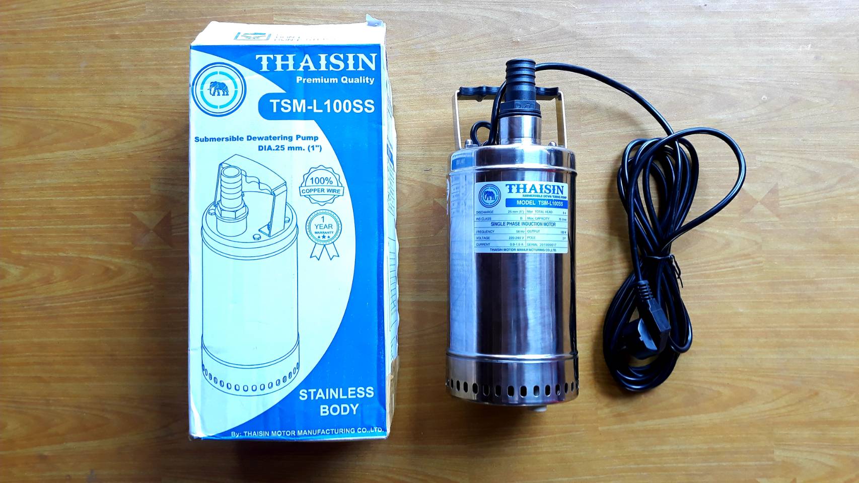 ปั๊มแช่สเตนเลส TSM-L100SS-100W.