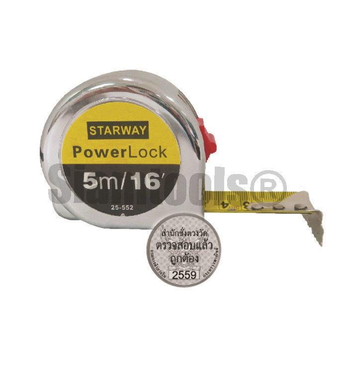 ตลับเมตร ชุบโครเมี่ยม Starway -5m/25ftx25mm.